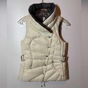 Lululemon Athletica Ivory Quilted Down Vest
